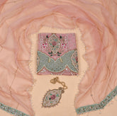 Organza Pink Unstitched Suit